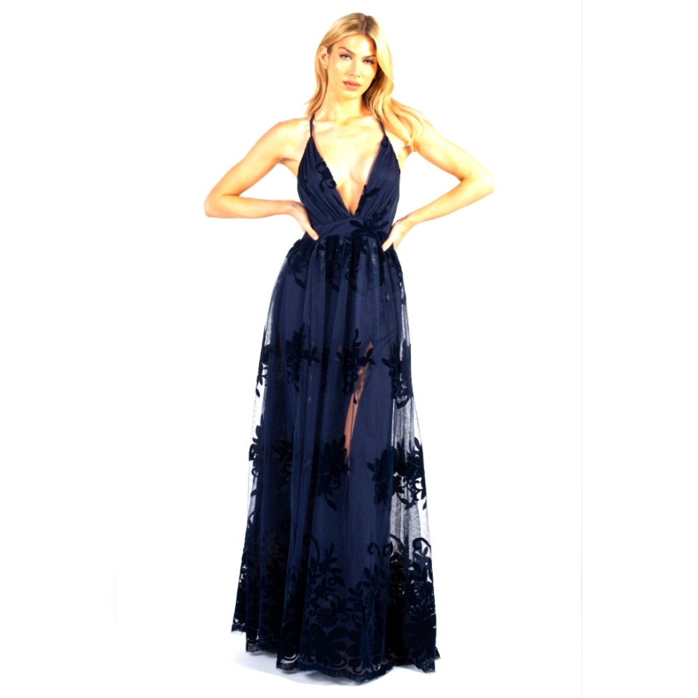 Honey navy prom or gala dress